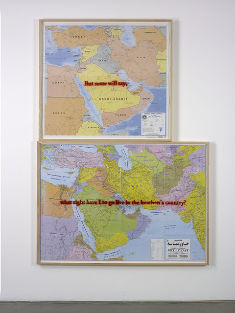 Sam Durant, ‘Middle East (NIMA and Gitashenasi maps)’, 2010, Sadie Coles HQ