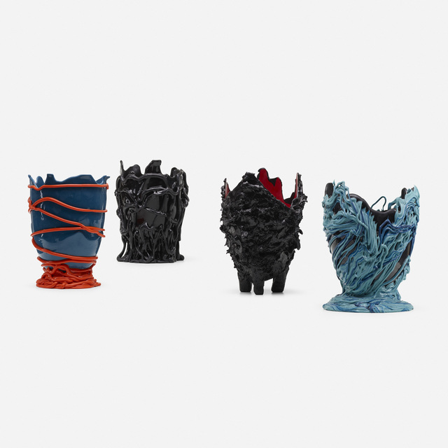 Gaetano Pesce, ‘vases, set of four’, c. 1995, 2006, 2007, Design/Decorative Art, Resin, Rago/Wright