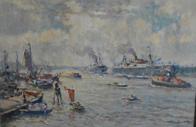 Evert Moll, ‘Rotterdam Harbour’, ca. 1914, Queen Fine Arts