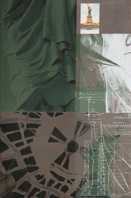 Robert Rauschenberg, ‘Statue of Liberty, from the New York, New York portfolio’, 1983, Print, Screenprint in colors with collage on japon nacré paper, Heritage Auctions