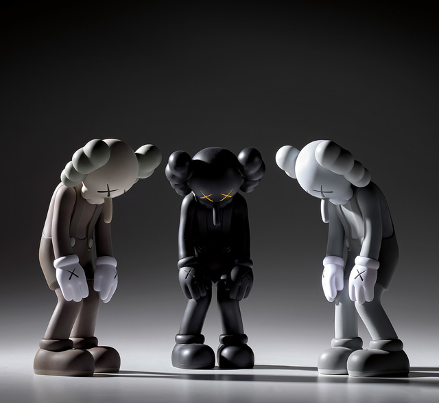KAWS, ‘Three works: (i) Small Lie (Brown); (ii) Small Lie (Black); (iii) Small Lie (Grey)’, (i-iii) 2017, Phillips