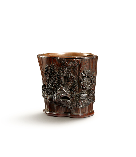 Qing Dynasty, ‘A large chenxiangmu brushpot’, 17th century, Other, Chenxiangmu (eagleswood), Maria Kiang Chinese Art