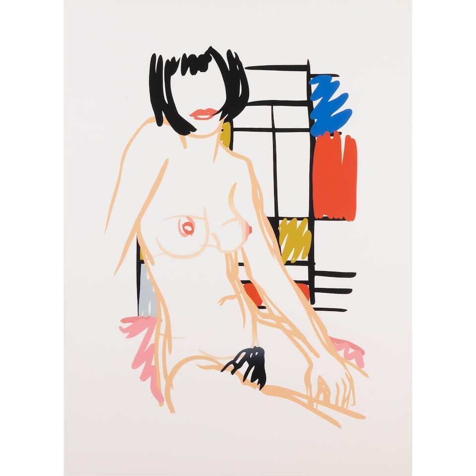 Tom Wesselman - Monica Sitting with Mondrian