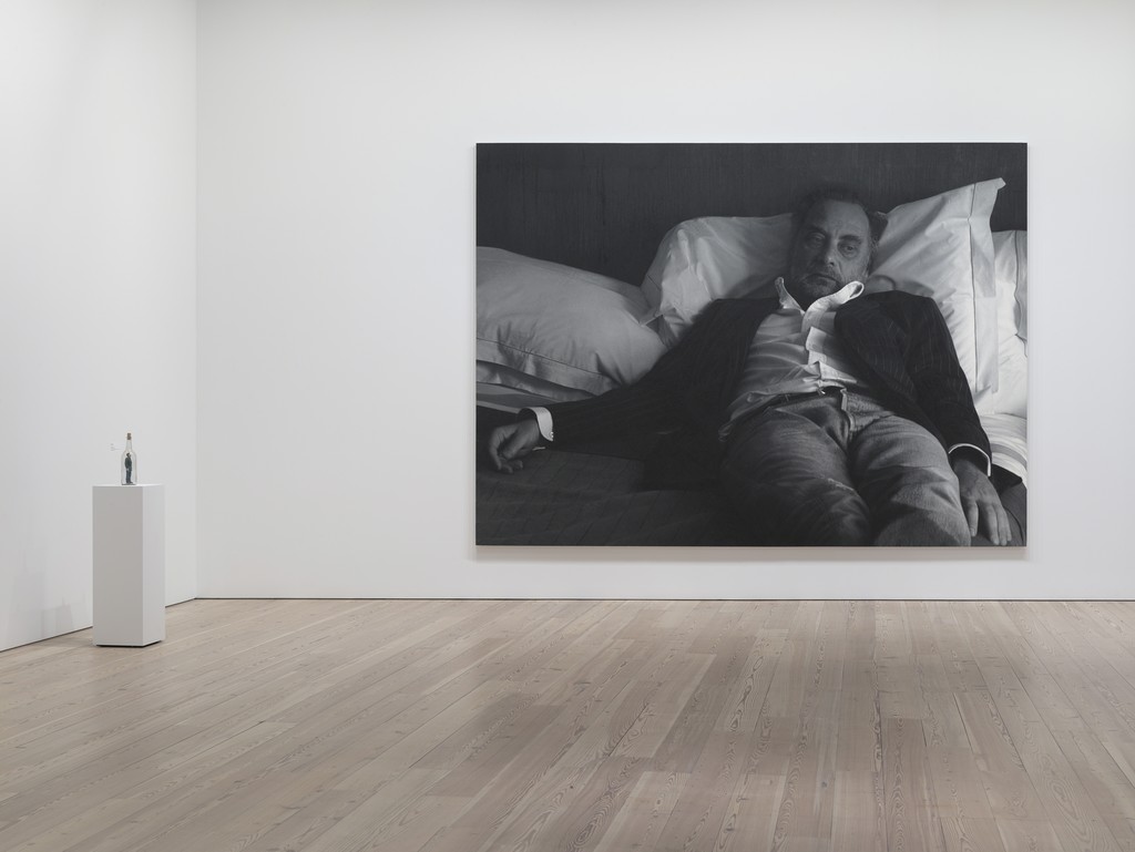 Installation view of Human Interest: Portraits from the Whitney’s Collection (April 6, 2016-April 1, 2017), Whitney Museum of American Art, N.Y. Photograph by Ron Amstutz. left to right: Charles Ray Puzzle Bottle, 1995 (95.85a-b); Rudolf Stingel, Untitled (After Sam), 2005-2006 (2006.105). Photograph by Ron Amstutz. Installation view of Human Interest: Portraits from the Whitney’s Collection (April 6, 2016-April 1, 2017), Whitney Museum of American Art, N.Y. Photograph by Ron Amstutz. left to right: Charles Ray Puzzle Bottle, 1995 (95.85a-b); Rudolf Stingel, Untitled (After Sam), 2005-2006 (2006.105). Photograph by Ron Amstutz.