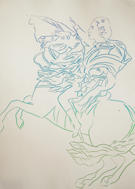 Andy Warhol, ‘Diana Vreeland Rampant (After Jacques Louis David, Napoleon at St. Bernard)’, 1984, Print, Unique Screenprint on Somerset Paper, Collectors Contemporary