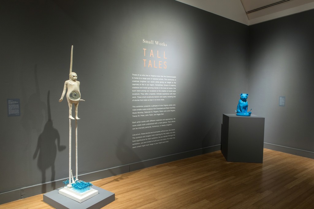 Small Works, Tall Tales. Installation view at the Virginia Museum of Contemporary Art. Photograph by Glen McClure Small Works, Tall Tales. Installation view at the Virginia Museum of Contemporary Art. Photograph by Glen McClure