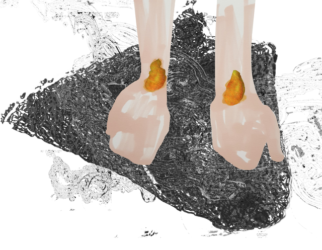 Tamara K.E., ‘Wrists on Fire (from the series 'Revisiting Fear')’, 2014-2019, Print, Archival print on filmscreen, custom-made aluminum frame, Beck & Eggeling