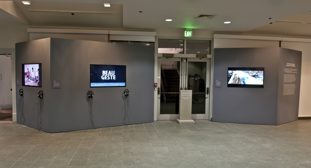Installation view of "The ROCI Road to Peace: Experiments in the Unfamiliar" at the Academy Art Museum, Easton, 2015-2016. Photo: George Holzer Installation view of "The ROCI Road to Peace: Experiments in the Unfamiliar" at the Academy Art Museum, Easton, 2015-2016. Photo: George Holzer