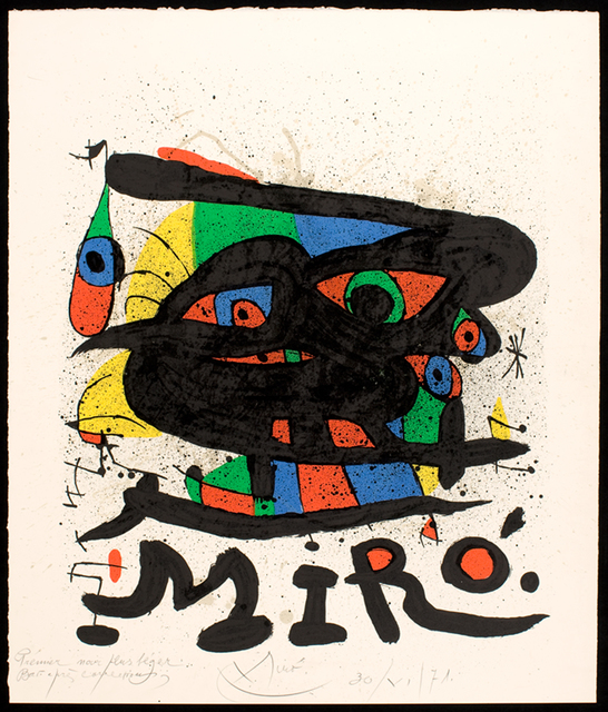 Joan Miró, ‘Untitled’, 1971, Print, Color lithograph on Arches paper, Walker Art Center