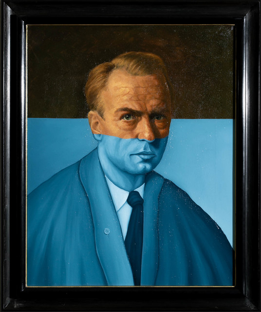 André Schulze, ‘Der Antwalt’, 2020, Painting, Oil on vintage painting, Paradigm Gallery + Studio