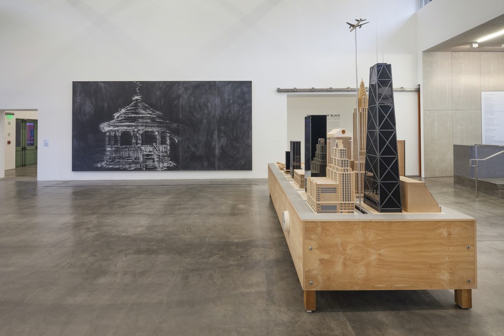 Installation image of Dimensions of Black at the Museum of Contemporary Art San Diego, downtown location, 2016. Photo: Pablo Mason Installation image of Dimensions of Black at the Museum of Contemporary Art San Diego, downtown location, 2016. Photo: Pablo Mason