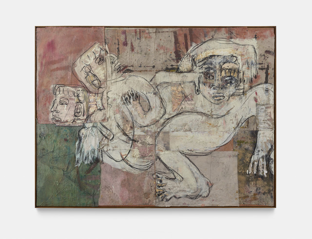 Daniel Crews-Chubb, ‘Mare Imbrium’, 2019, Painting, Oil, oil bar, charcoal, ink, spray paint, coarse pumice gel and collaged fabrics on canvas, Vigo Gallery