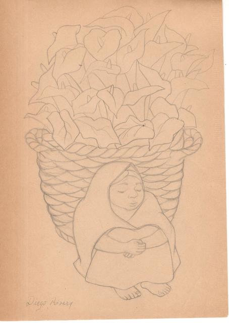 Diego Rivera, ‘Niña con alcatraces’, Drawing, Collage or other Work on Paper, Pencil on paper, Galerie AM PARK