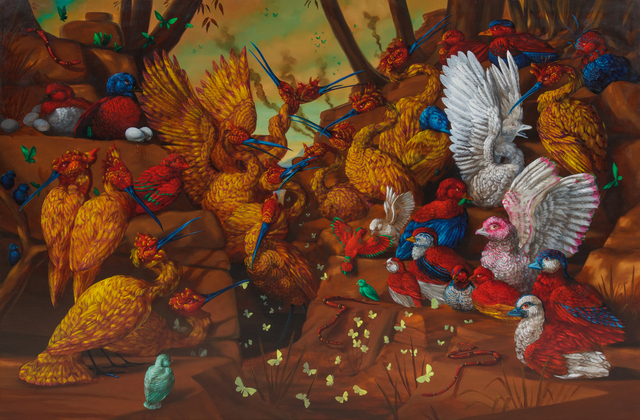 Laurie Hogin, ‘Looking at Nature Conventions of Signage’, Painting, Oil on canvas, Hindman