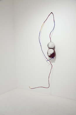 Fabienne Lasserre, ‘At Home in the Whole Universe at All Times’, 2009, Sculpture, Linen wire, acrylic polymer,enamel paint on panel, Nina Johnson