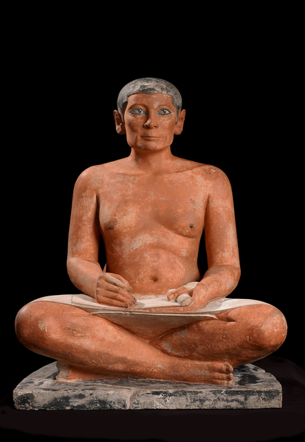 Le scribe accroupi (The seated scribe) (4th or 5th dynasty, 2600, 2350