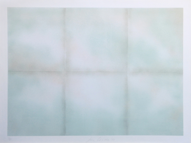 Joe Goode, ‘Blue folded clouds’, 1971, Print, Color lithograph, Hans den Hollander Prints