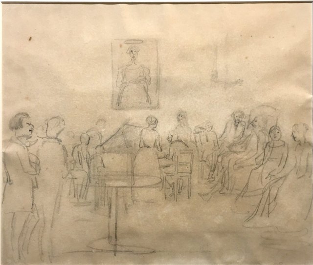 Camille Pissarro, ‘Velada musical en Caracas (drawing in ’, Odalys