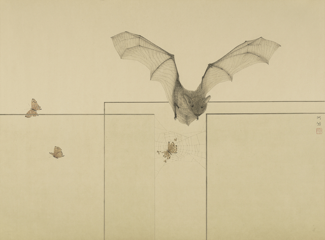 He Xi, ‘Who is Singing Over There III’, 2019, Painting, Ink and Chinese pigments on rice paper, Jonathan Cooper