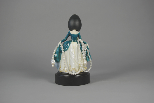 Matt Smith (British), ‘Pearl Girl Teal’, 2021, Sculpture, Porcelain and Freshwater Pearls, Cynthia Corbett Gallery