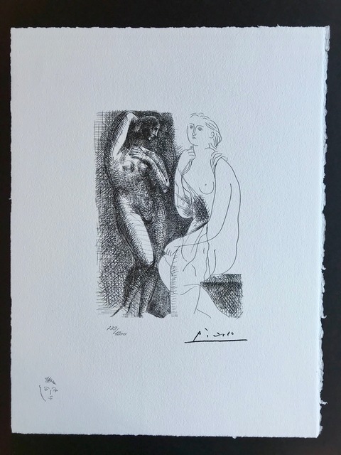 Pablo Picasso, ‘Femme nue devant une sculpture (Suite Vollard Planche VI)’, 1973, ByNewArt
