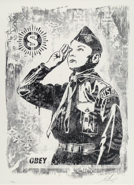 Shepard Fairey (OBEY), ‘Damaged Stencil Series: Learn To Obey’, 2017, Taglialatella Galleries