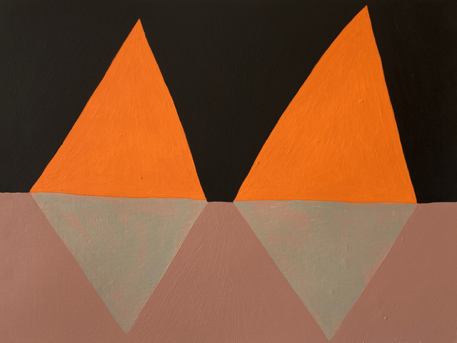Danny Joe Rose III, ‘Fire on the Mountain’, 2020, Painting, Oil pastel and enamel on bristol, Objets Trouvés