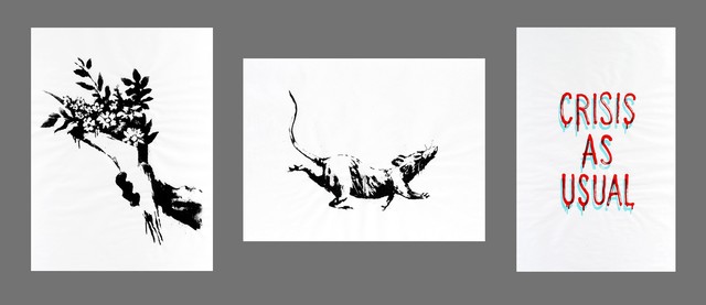 Banksy, ‘Crisis As Usual, Rat & Flowers’, 2019, Print, Screen print, Tate Ward Auctions