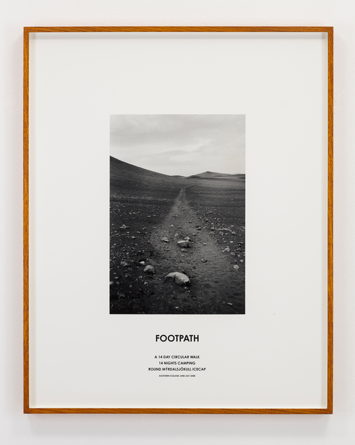 Hamish Fulton, ‘Footpath, Iceland, 2008’, 2008, Photography, Photograph and text, Parafin