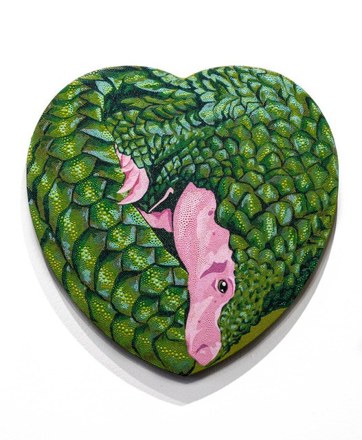 PJ Linden, ‘Pangolino Valentino’, 2021, Painting, Acrylic, dimensional paint on canvas, Paradigm Gallery + Studio