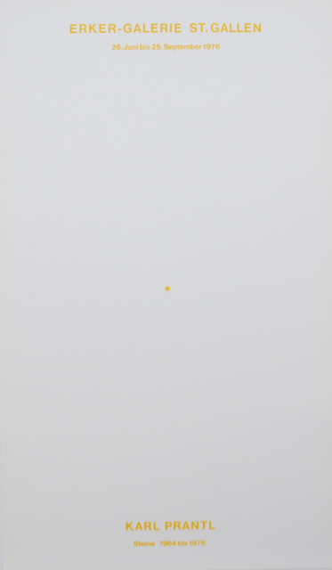 Karl Prantl, ‘Der gelbe Punkt / The Yellow Dot’, 1976, Sylvan Cole Gallery