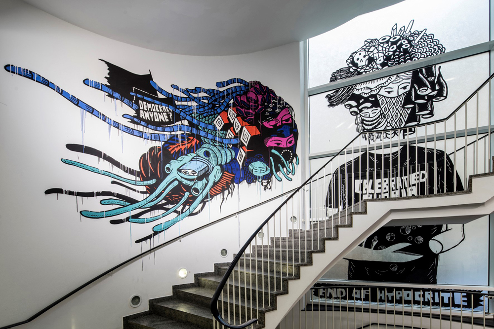 Installation view. "Roots. Indonesian Contemporary Art", Frankfurter Kunstverein, Frankfurt, Germany. September 26, 2015 - January 10, 2016. Image courtesy: Frankfurter Kunstverein Installation view. "Roots. Indonesian Contemporary Art", Frankfurter Kunstverein, Frankfurt, Germany. September 26, 2015 - January 10, 2016. Image courtesy: Frankfurter Kunstverein