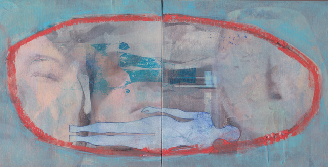 Karen Gibbons, ‘Svadhistana’, 2019, Painting, Collage, acrylic and oil stick on wood, 440 Gallery