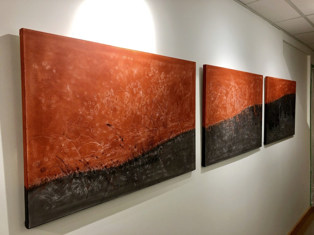 "Waves" by Austrian artist, Bernhard Cociancig. This 2018 triptych came to life during Bernhard's stay at the Artist In Residence Toronto (AIR Toronto). "Waves" by Austrian artist, Bernhard Cociancig. This 2018 triptych came to life during Bernhard's stay at the Artist In Residence Toronto (AIR Toronto).