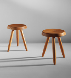 Pair of tripod stools