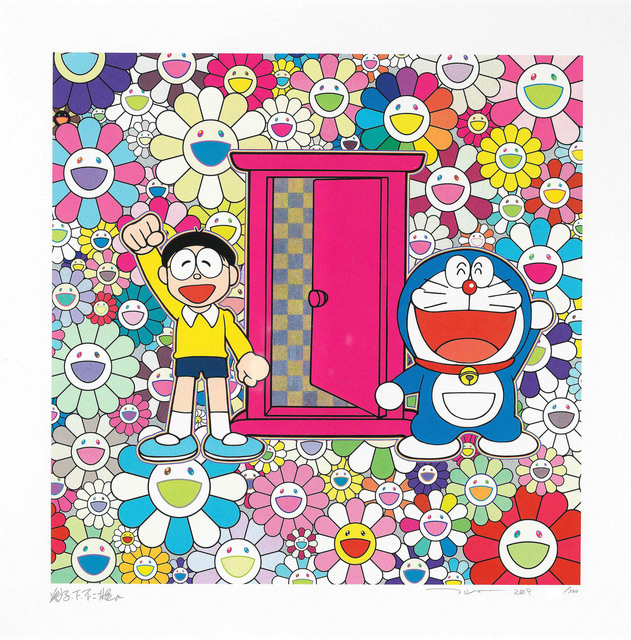 Takashi Murakami, ‘We Came to the Field of Flowers Through the Anywhere Door’, 2019, Print, Silkscreen, Vogtle Contemporary