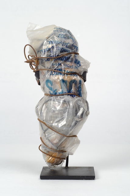 Philadelphia Wireman, ‘Untitled (plastic bag with blue writing)’, 1970-1975, Sculpture, Wire, found objects, Fleisher/Ollman