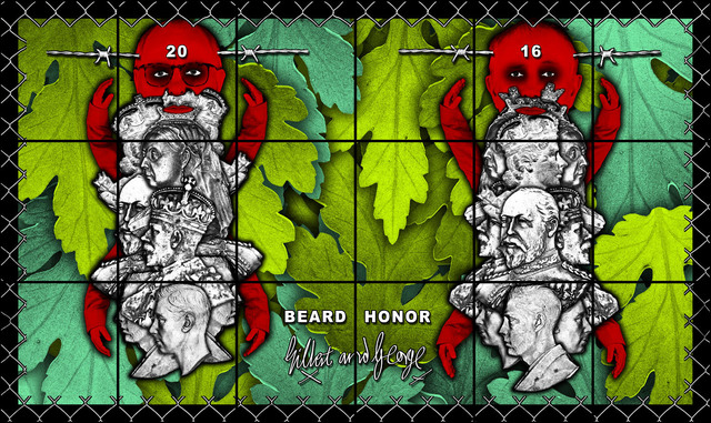 Gilbert and George, ‘BEARD HONOR’, 2017, Lehmann Maupin