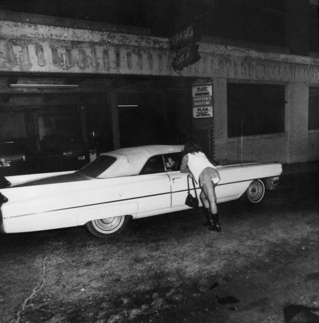 Jeffrey Silverthorne, ‘Denise Hustling, outside of Homestead Cade, Providence, RI’, 1972, PDNB Gallery