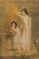 Jeunes filles au bouquet jaune