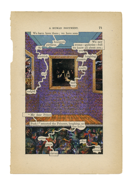 Tom Phillips, ‘A Humument p.71: Bourgeois Pictures’, 2013, Print, Screenprint, Flowers