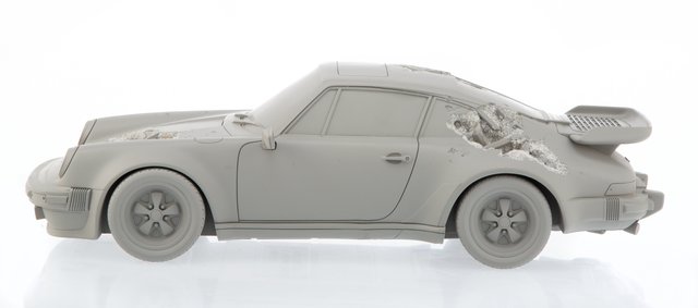 daniel arsham eroded 911 turbo figure white