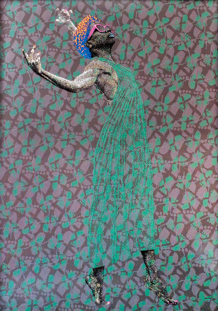 Evans Mbugua, ‘Step in ’, 2018, Painting, Oil on plexiglass & photo paper, Out of Africa Gallery