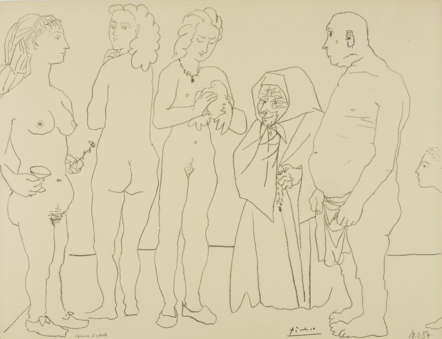 Pablo Picasso, ‘Personnages et Colombe (B. 758; M. 254)’, 1954, Sotheby's