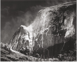 Half Dome, Blowing Snow, Yosmite National Park, California