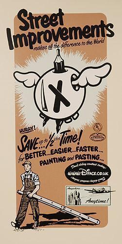 D*Face, ‘Street Improvements - IV’, 2008, Print, 11 Colour Screen Print With Varnish, Stowe Gallery