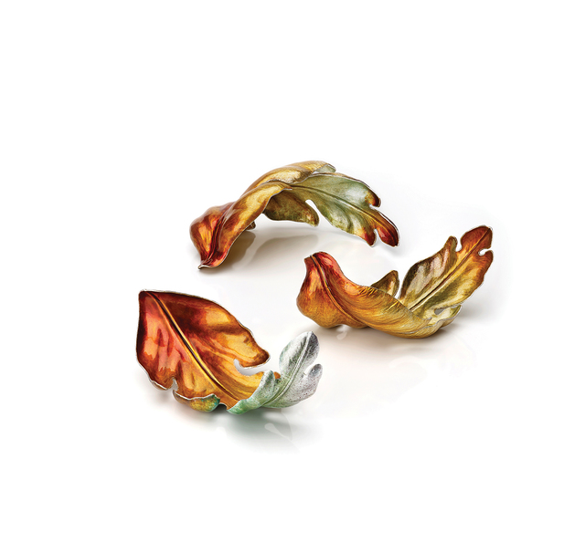 Theresa Nguyen, ‘Enamelled Silver Autumn Leaves’, 2014, The Scottish Gallery