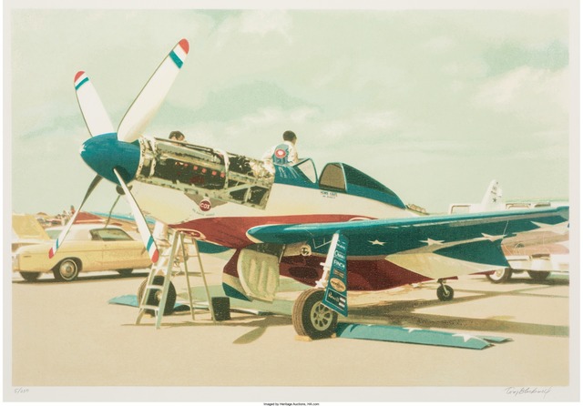Tom Blackwell, ‘Red, White & Blue Mustang’, circa 1980, Print, Lithograph in colors, Heritage Auctions