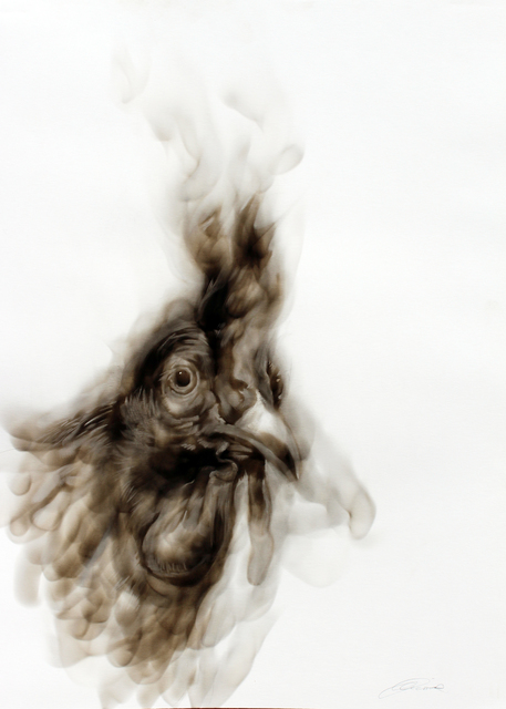 Diane Victor, ‘'and some are more equal than others' - the Rooster’, 2020, Drawing, Collage or other Work on Paper, Smoke drawing, Atelier Le Grand Village