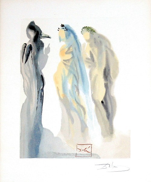 Salvador Dalí, ‘Paradise Canto 9: The Sphere of Venus from the Divine Comedy’, 1960, Print, Woodblock on paper, New River Fine Art